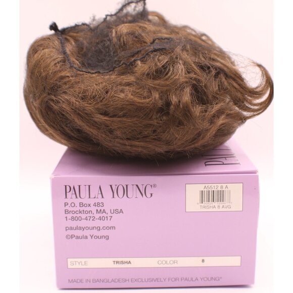 Paula Young Trisha Wig Color 8 AVG Golden Brown Brunette Short Wavy A5512 w/ Box - Picture 11 of 12